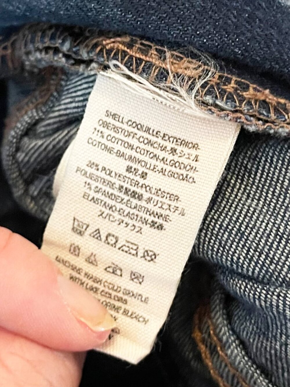 FP Free People Denim Overalls Size 31 Distressed Stretch Blue Jeans Broken Strap - Picture 4 of 12